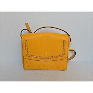 Kate Spade Nilla Hughes Street Crossbody Saffron Pebbled Leather Whipstitch